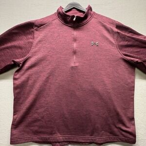 Under Armour Coldgear 1/4‎ Zip Pullover Loose 2XL Red